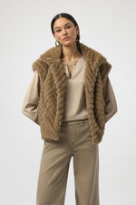 Joseph Ribkoff Winter 2025-254906-4463-Vest-Mink - The Coach Pyramids