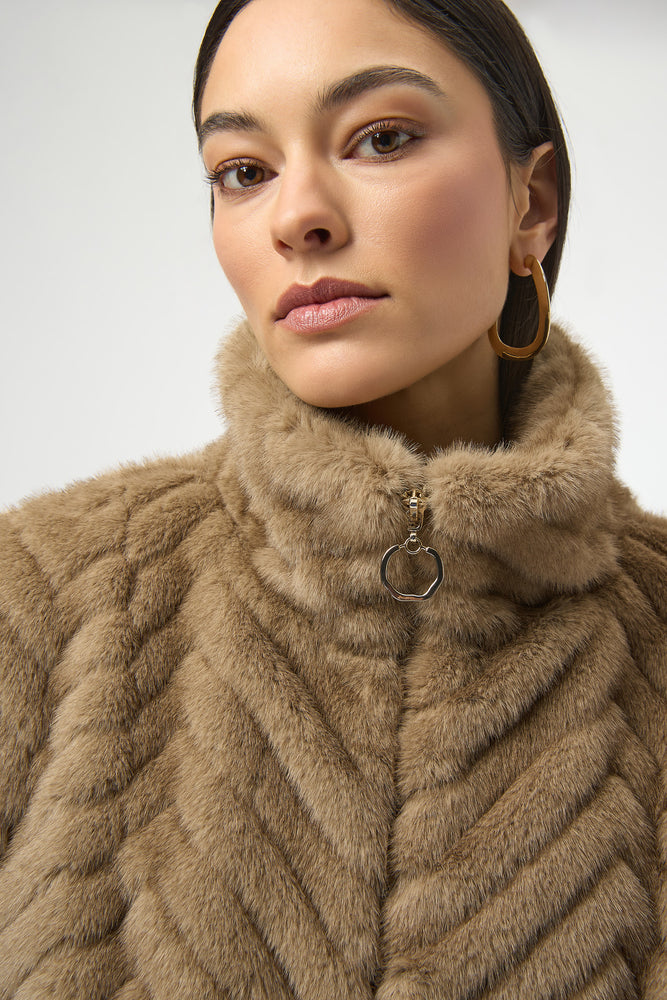 Joseph Ribkoff Winter 2025-254906-4463-Vest-Mink - The Coach Pyramids