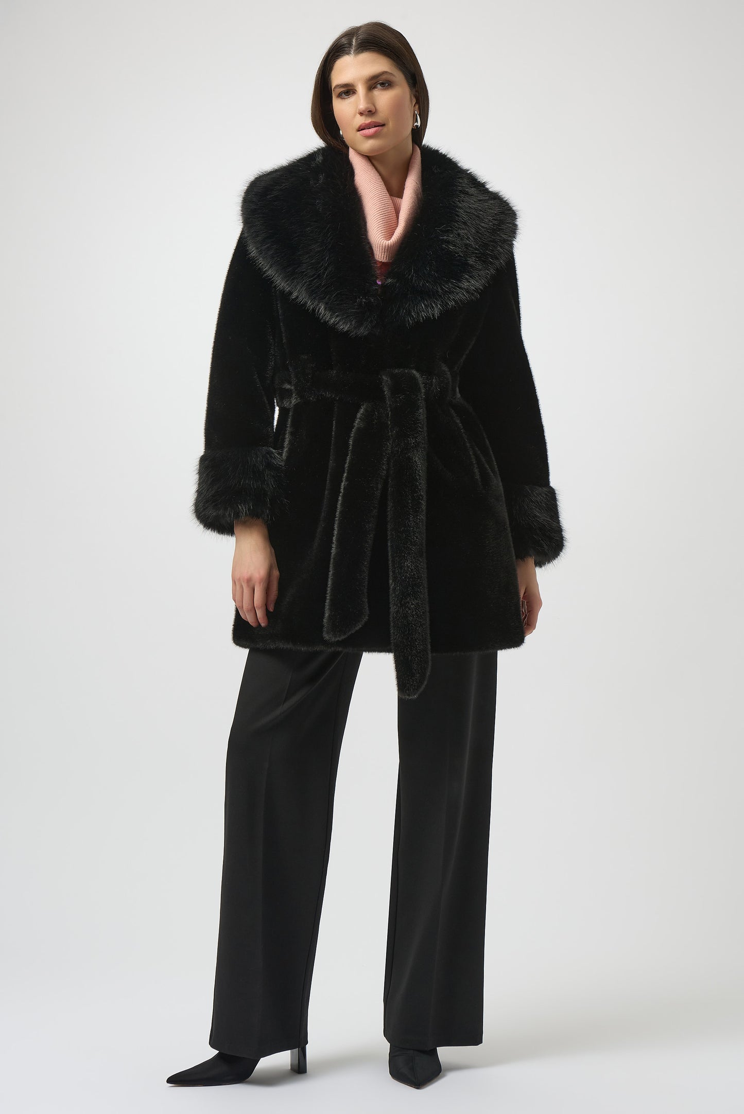 Joseph Ribkoff Winter 2025-254907-11-Coat-Black - The Coach Pyramids