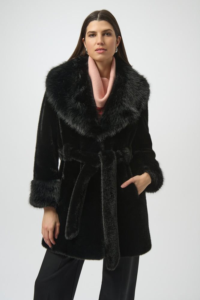 Joseph Ribkoff Winter 2025-254907-11-Coat-Black - The Coach Pyramids