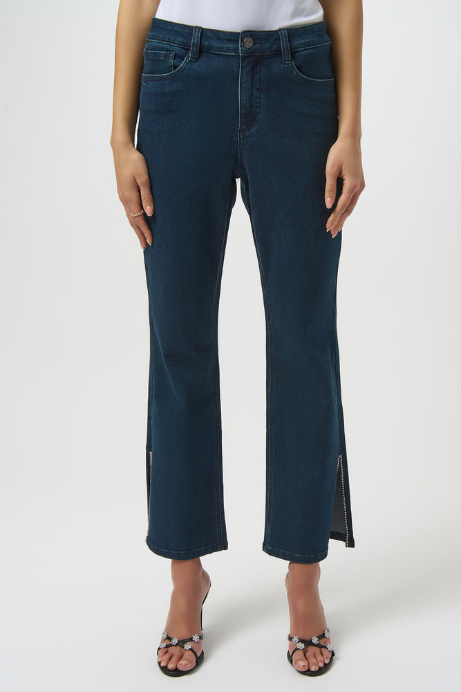 Joseph Ribkoff Winter 2025-254917-3302-Pant-Dark Denim Blue - The Coach Pyramids