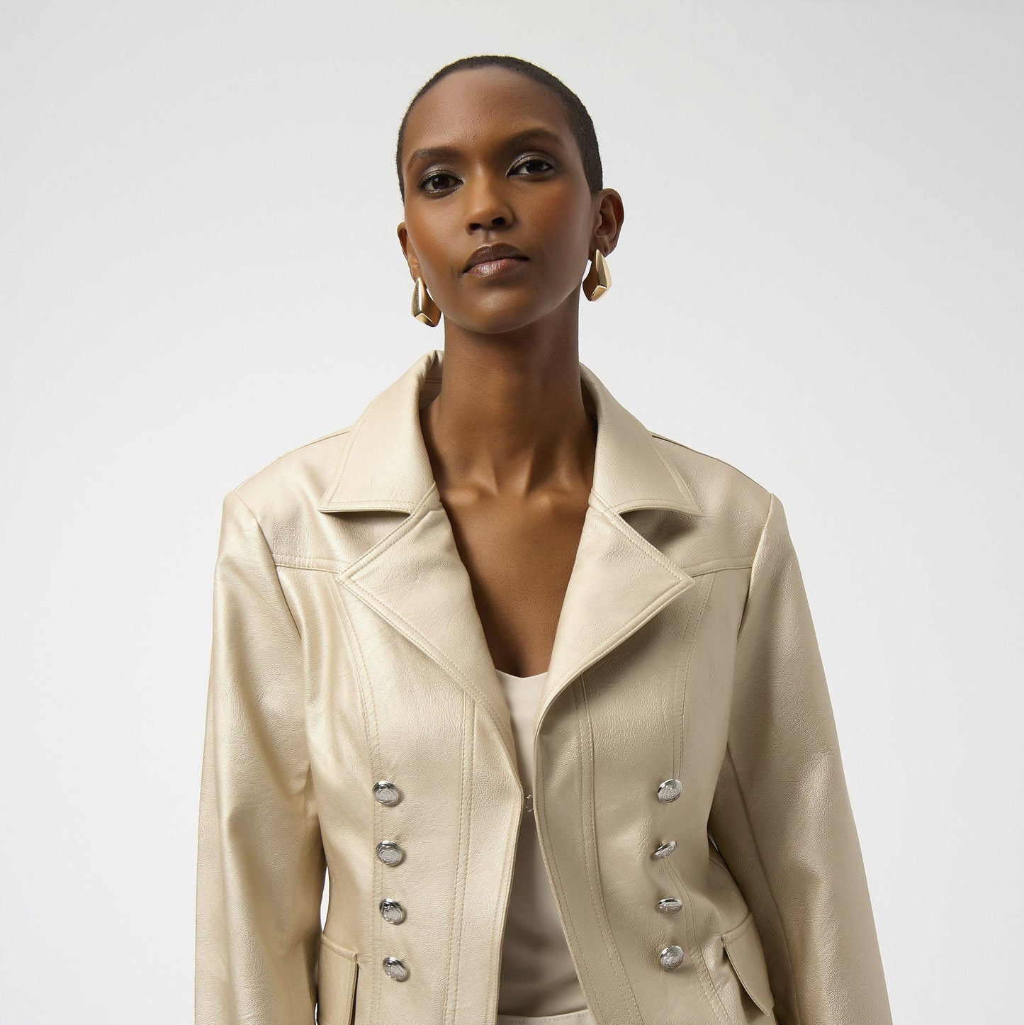 Joseph Ribkoff Winter 2025-254925-26-Jacket-Gold - The Coach Pyramids