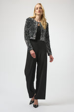 Joseph Ribkoff Winter 2025-254930-196-Cover Up-Black/Silver - The Coach Pyramids