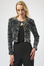 Joseph Ribkoff Winter 2025-254930-196-Cover Up-Black/Silver - The Coach Pyramids