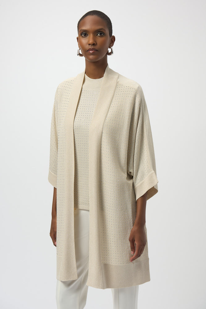 Joseph Ribkoff Winter 2025-254937-4467-Cover Up-Birch/Silver - The Coach Pyramids