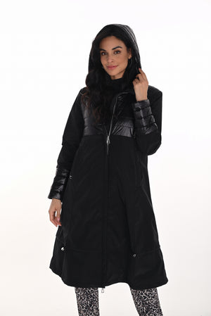 Frank Lyman Fall 2025-254937-100-Woven Coat-Black - The Coach Pyramids