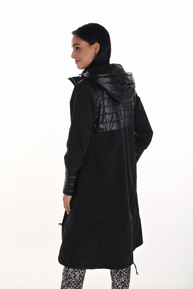 Frank Lyman Fall 2025-254937-100-Woven Coat-Black - The Coach Pyramids