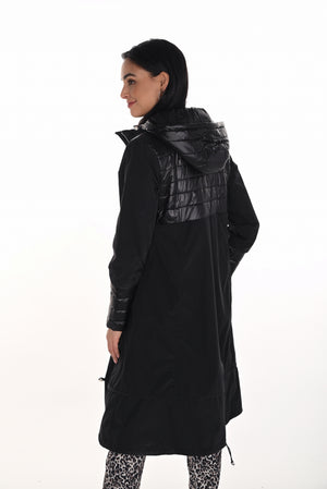 Frank Lyman Fall 2025-254937-100-Woven Coat-Black - The Coach Pyramids