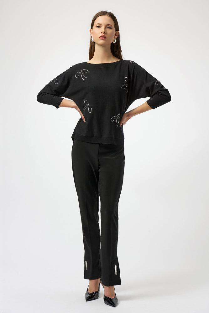 Joseph Ribkoff Winter 2025-254950-11-Top-Black - The Coach Pyramids