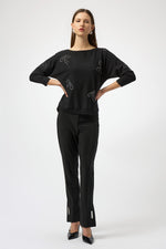 Joseph Ribkoff Winter 2025-254950-11-Top-Black - The Coach Pyramids