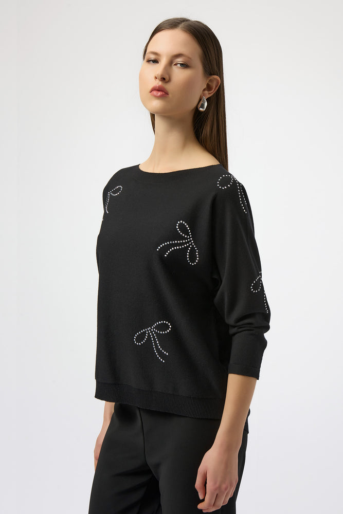 Joseph Ribkoff Winter 2025-254950-11-Top-Black - The Coach Pyramids