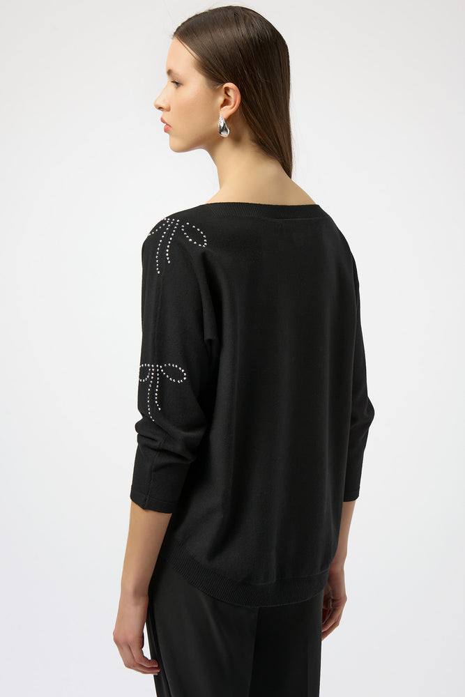 Joseph Ribkoff Winter 2025-254950-11-Top-Black - The Coach Pyramids