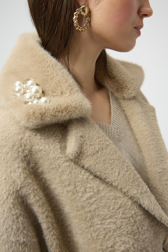 Joseph Ribkoff Winter 2025-254954-4455-Coat-Fawn - The Coach Pyramids