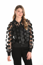 Frank Lyman Fall 2025-254959-100-Knit Jacket-Black - The Coach Pyramids