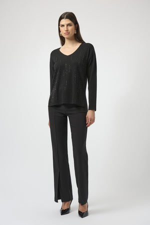 Joseph Ribkoff Winter 2025-254966-11-Top-Black - The Coach Pyramids