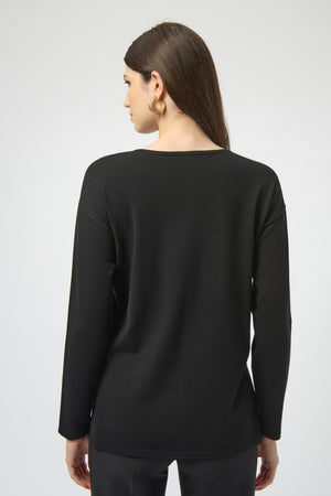 Joseph Ribkoff Winter 2025-254966-11-Top-Black - The Coach Pyramids