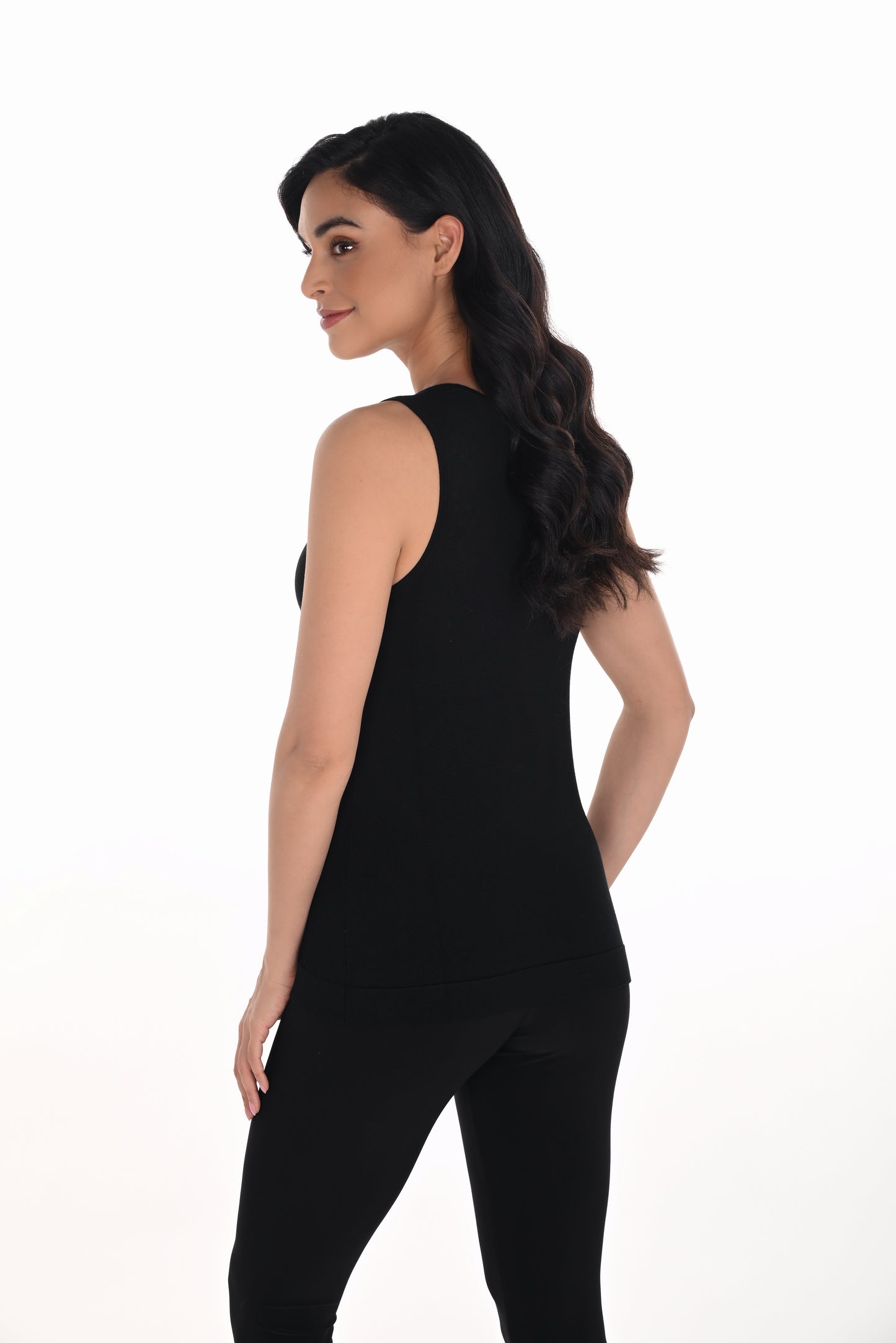 Frank Lyman Fall 2025-254982-100-Knit Top-Black - The Coach Pyramids