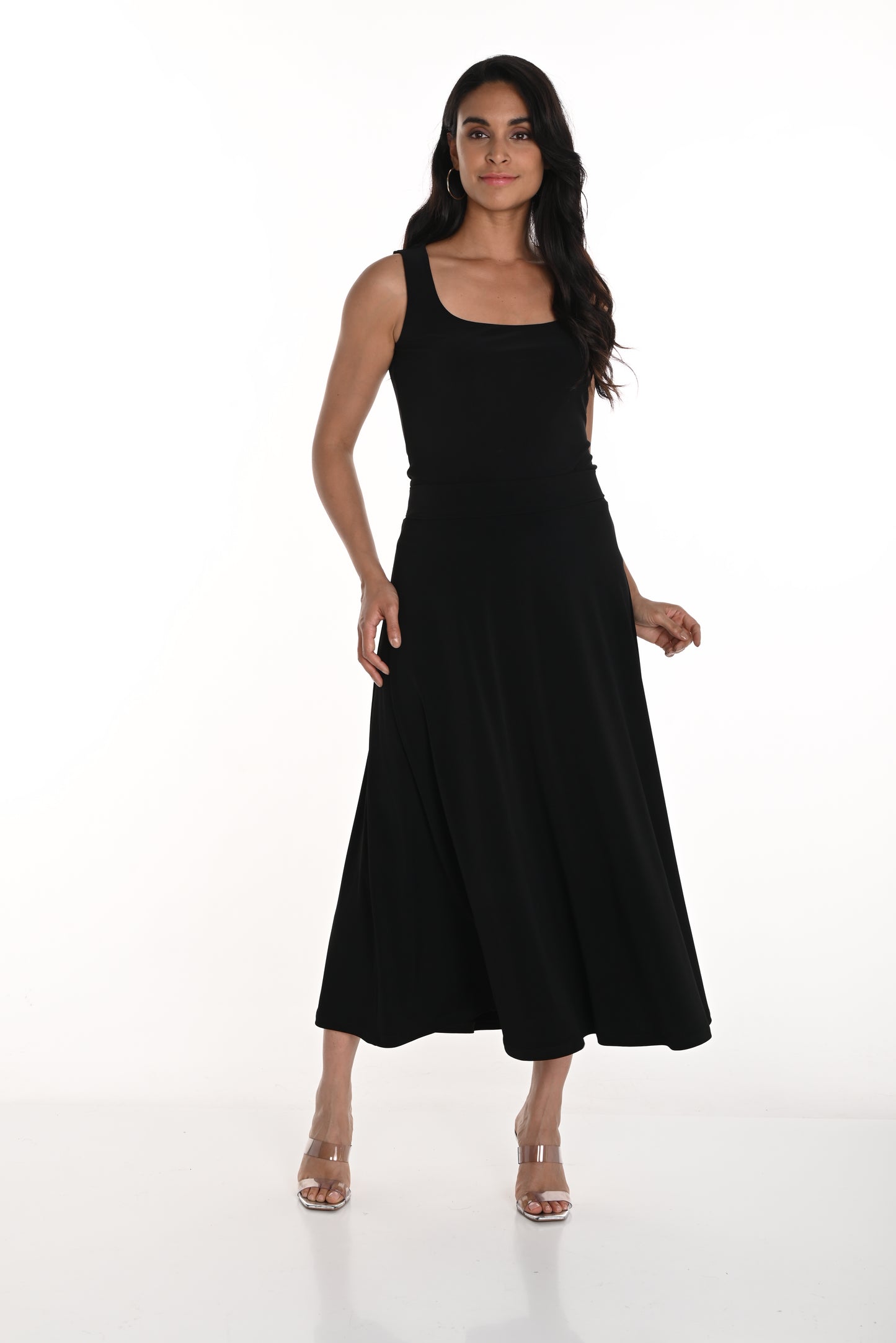 Frank Lyman Fall 2025-256016-100-Knit Skirt-Black - The Coach Pyramids