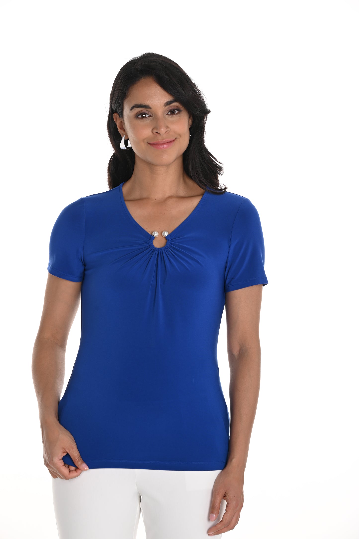 Frank Lyman Spring 2025-256023-600-Knit Top-Papaya - The Coach Pyramids