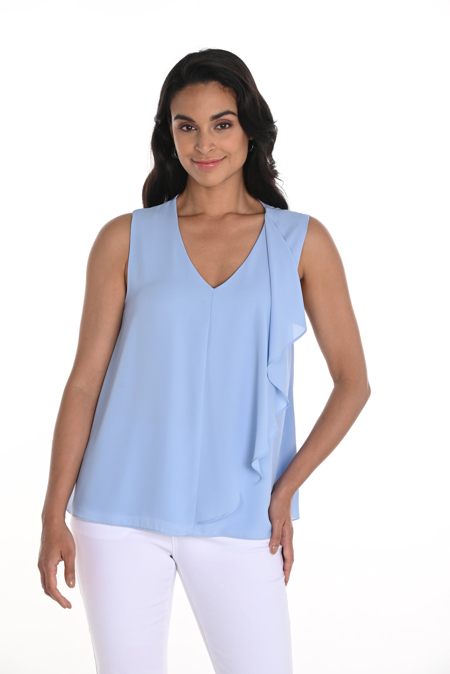 Frank Lyman Spring 2025-256254-917-Woven Top-Natural - The Coach Pyramids