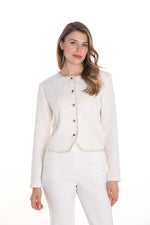 Frank Lyman Spring 2025-256340-201-Woven Jacket-Off White