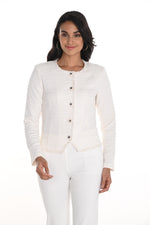 Frank Lyman Spring 2025-256340-201-Woven Jacket-Off White