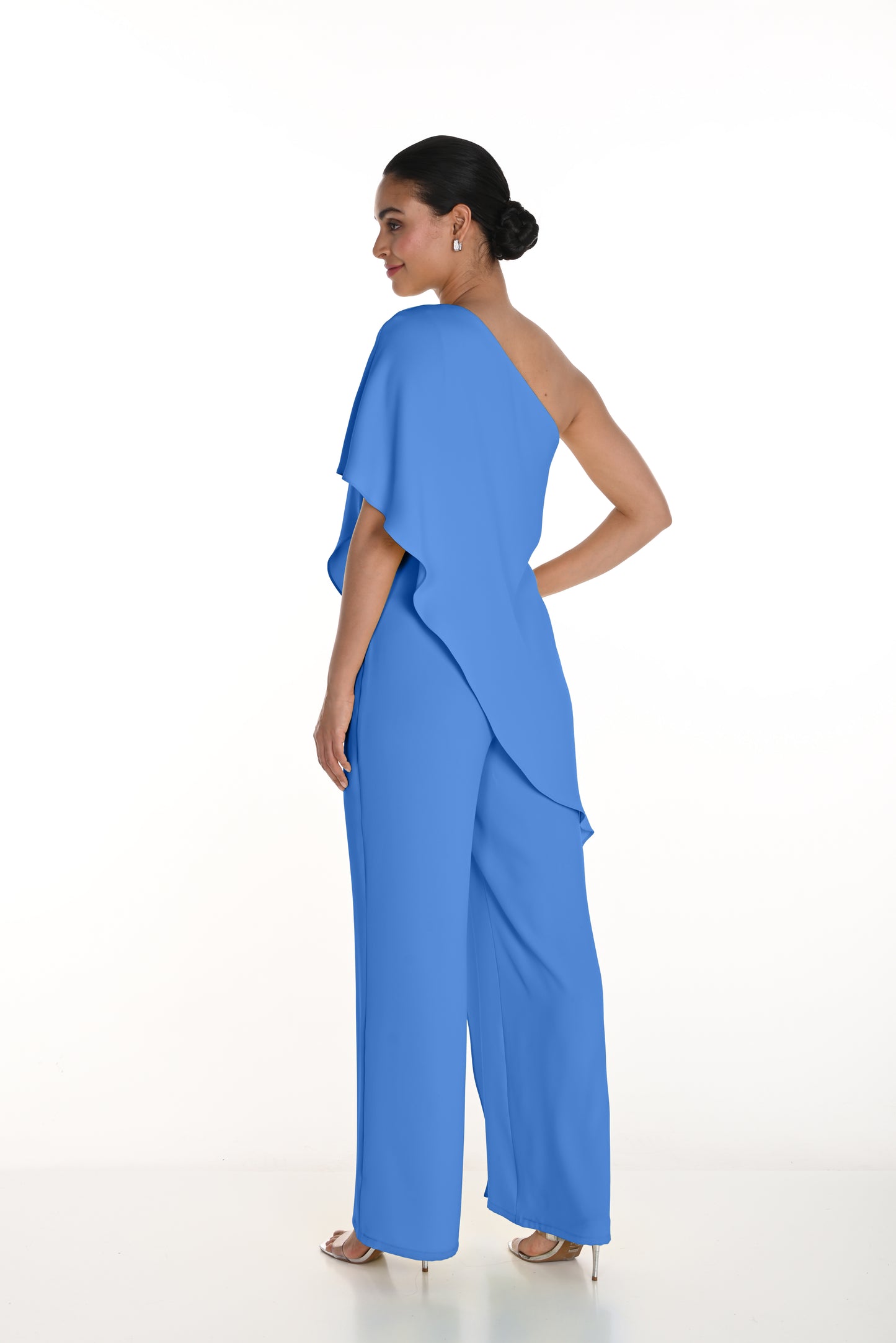 Frank Lyman Spring 2025-258301-303-Woven Jumpsuit-Midnight - The Coach Pyramids