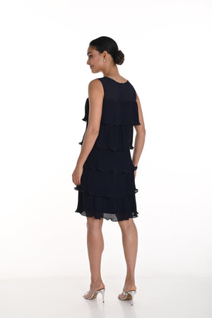 Frank Lyman Spring 2025-258718U-301-Woven Dress-Navy