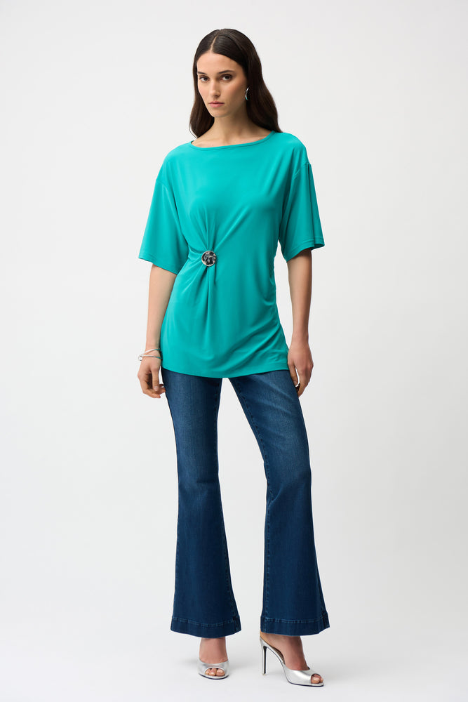 Joseph Ribkoff oceanic tunic style 261029 - back view showing elegant design details