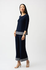 Joseph Ribkoff Spring 2026-261069-2229-Top-Midnight Blue/Vanilla