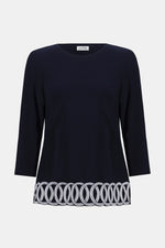 Joseph Ribkoff Spring 2026-261069-2229-Top-Midnight Blue/Vanilla