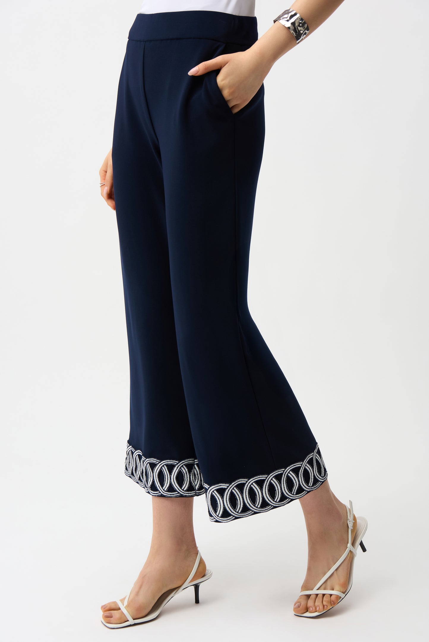 Joseph Ribkoff Spring 2026-261246-2229-Pant-Midnight Blue/Vanilla - The Coach Pyramids