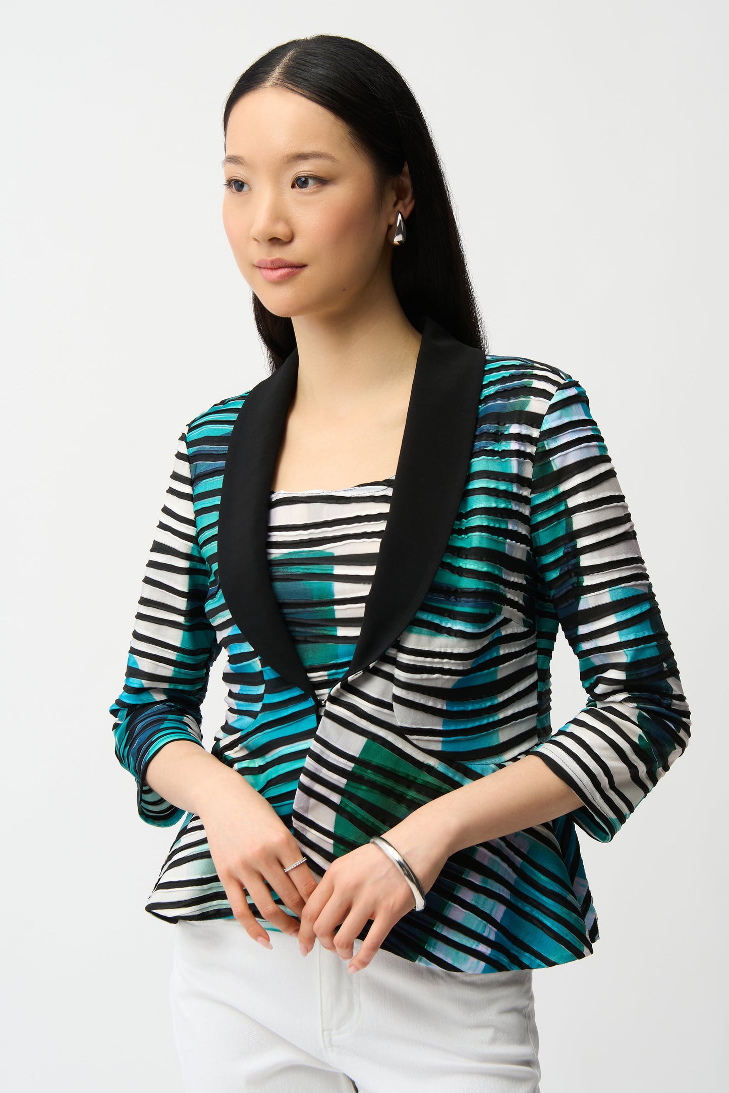 Joseph Ribkoff-261270-684-2 PC Top-Green/Multi - The Coach Pyramids