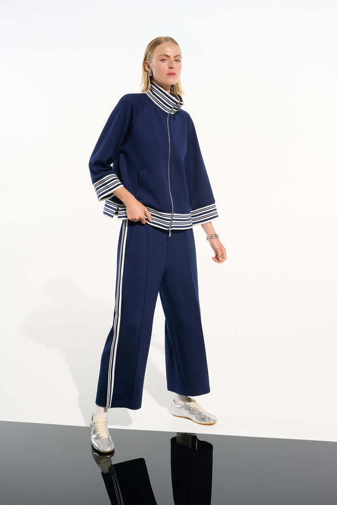 Joseph Ribkoff Spring 2026-261617-4494-Jacket-Indigo/Vanilla - The Coach Pyramids