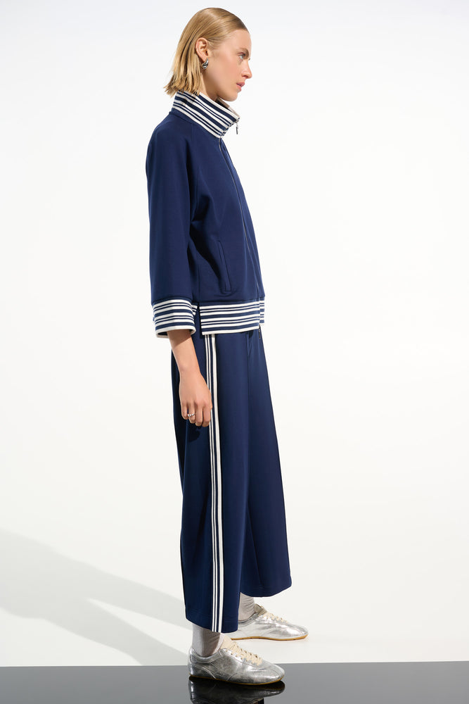 Joseph Ribkoff Spring 2026-261617-4494-Jacket-Indigo/Vanilla - The Coach Pyramids