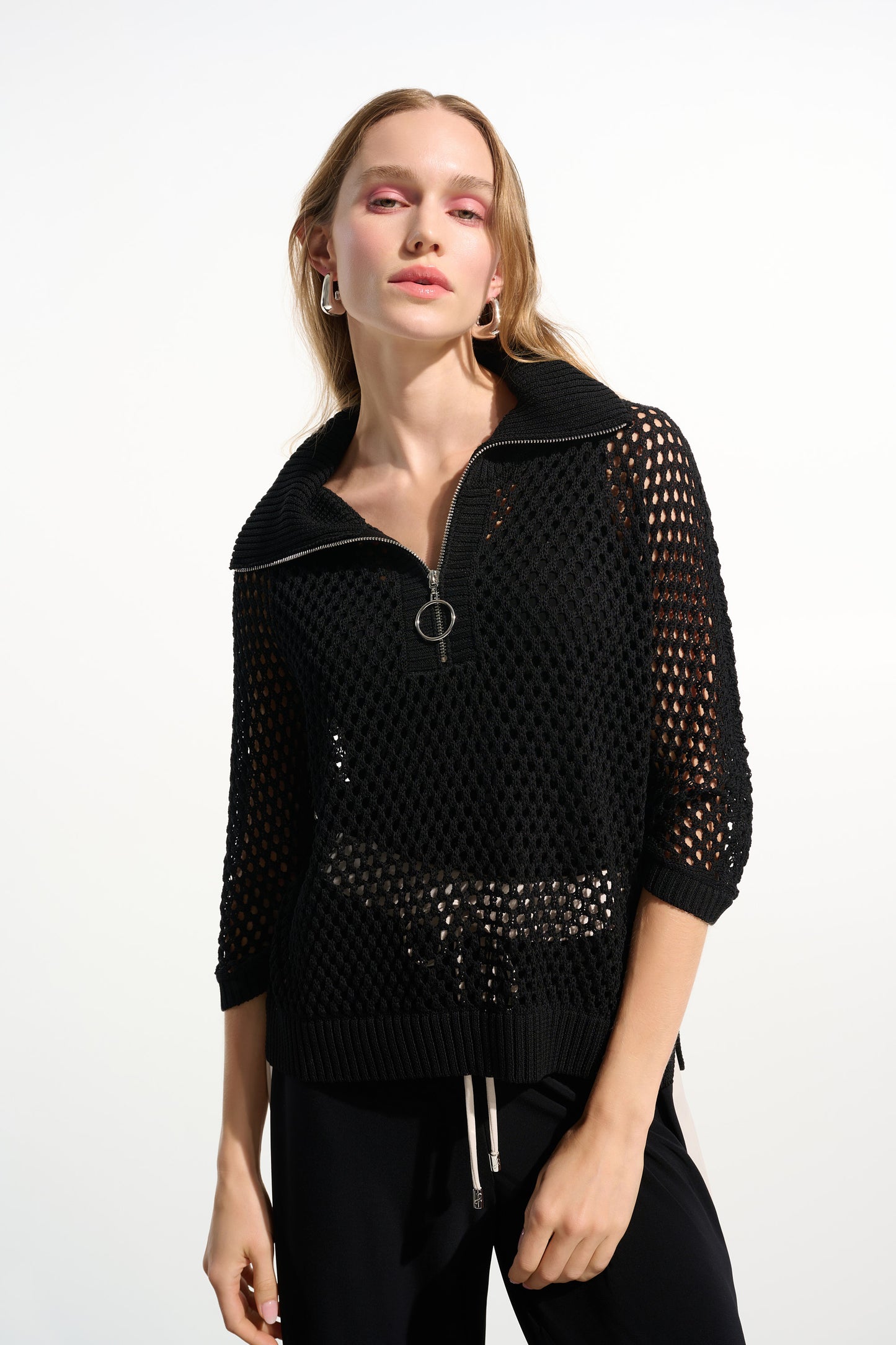Joseph Ribkoff Spring 2026-261634-11-Top-Black - The Coach Pyramids