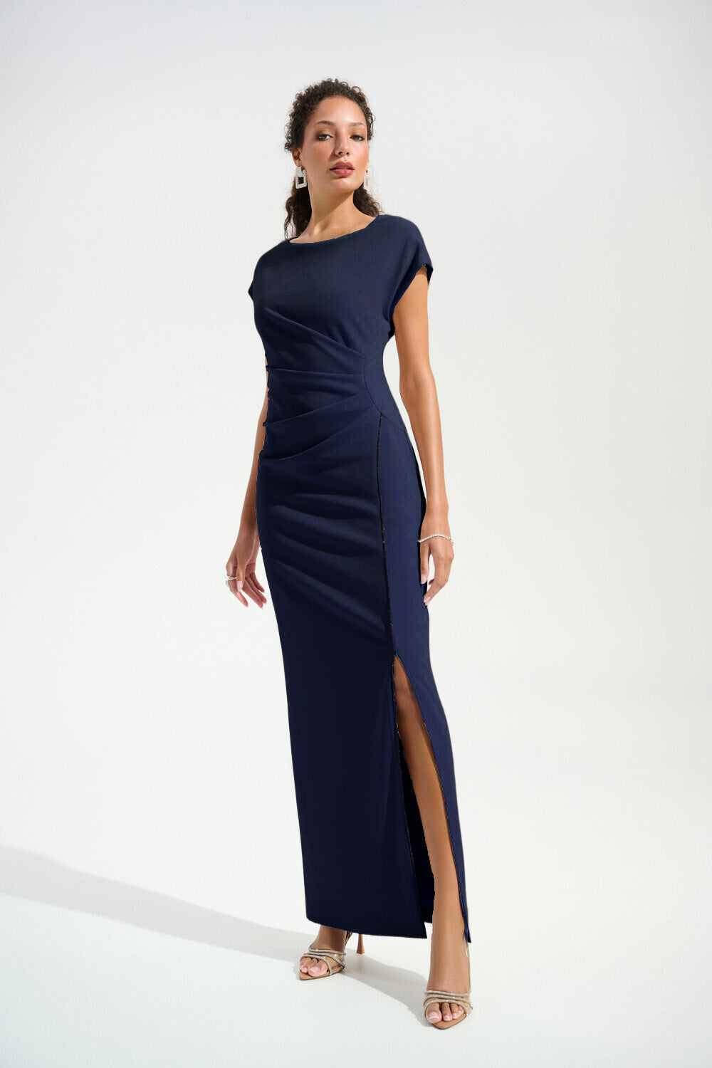 Joseph Ribkoff-261713-2166-Dress-Midnight Blue - The Coach Pyramids