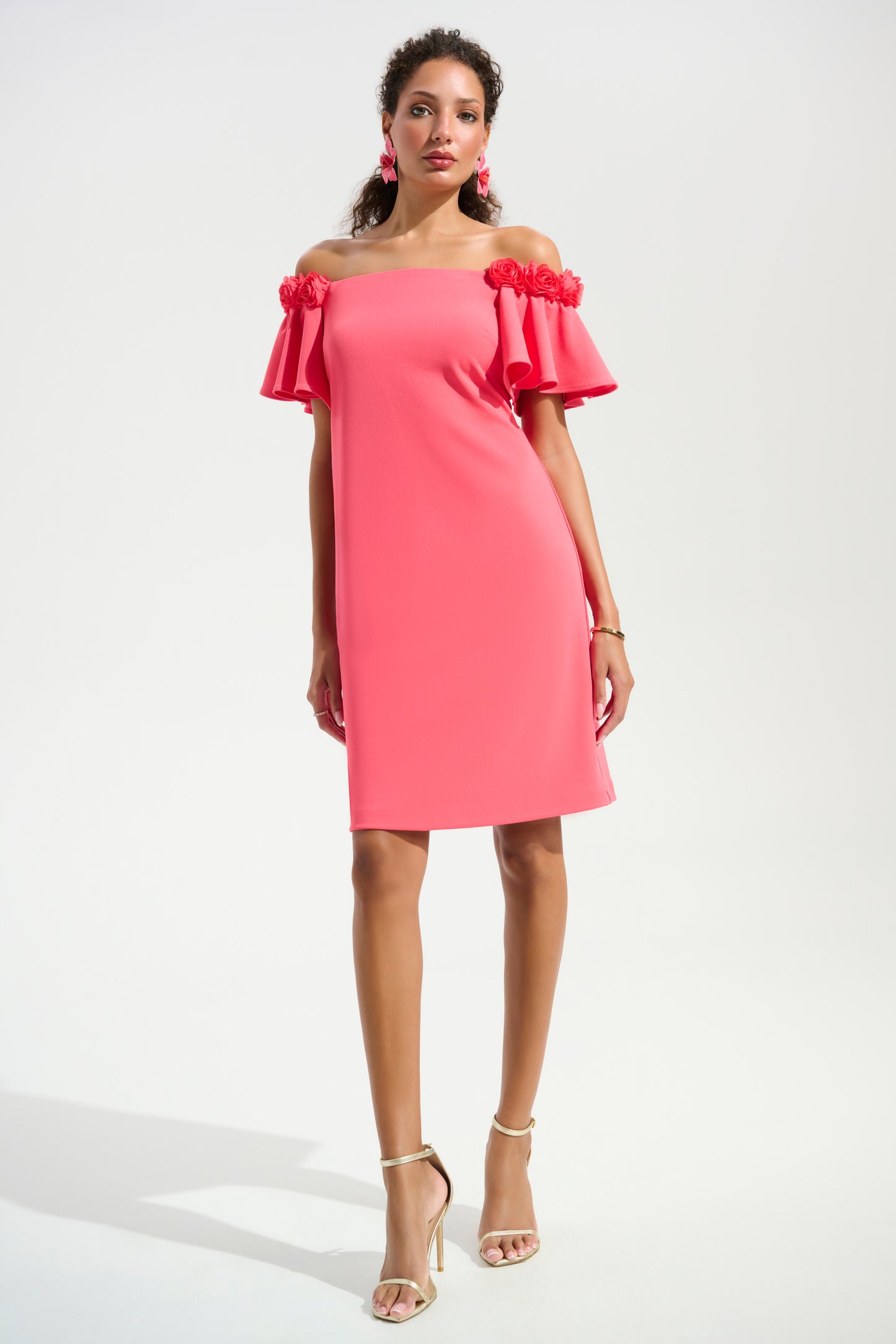 Joseph Ribkoff Spring 2026-261734-4479-Dress-Paradise Coral - The Coach Pyramids