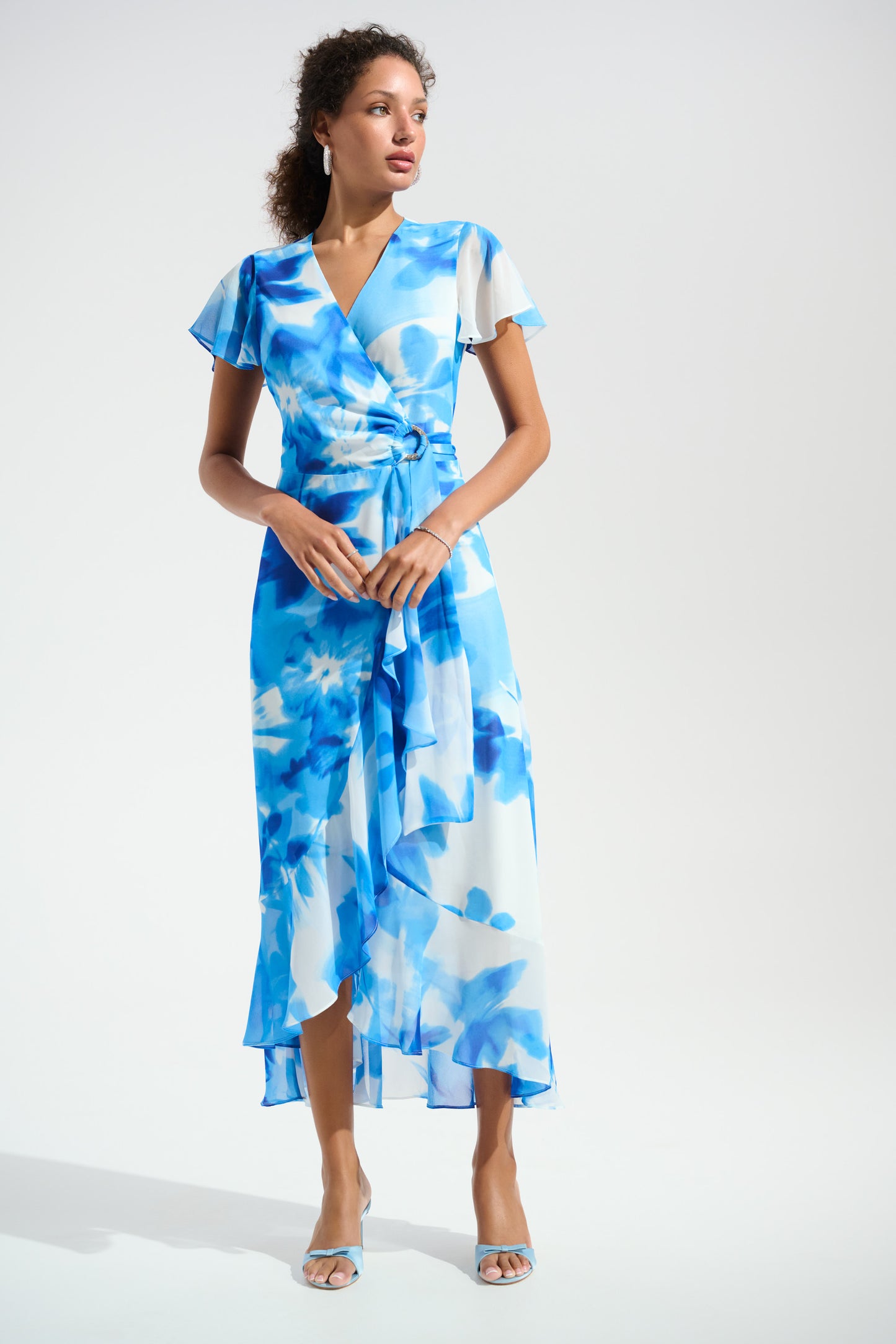 Joseph Ribkoff Spring 2026-261739-4473-Dress-Vanilla/Blue - The Coach Pyramids