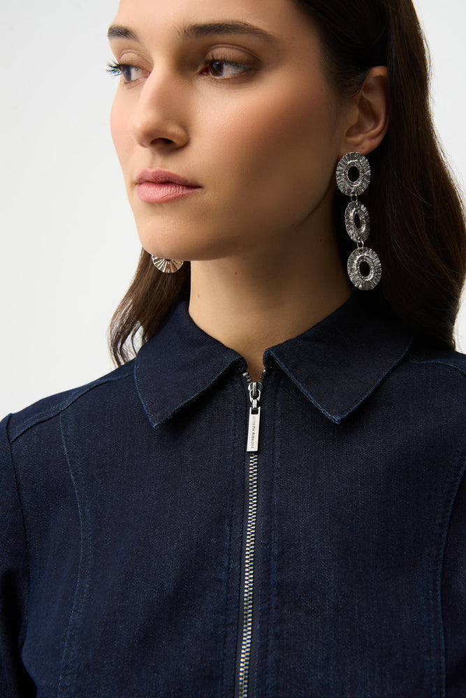 Joseph Ribkoff Spring 2026-261900-3302-Dress-Dark Denim Blue - The Coach Pyramids