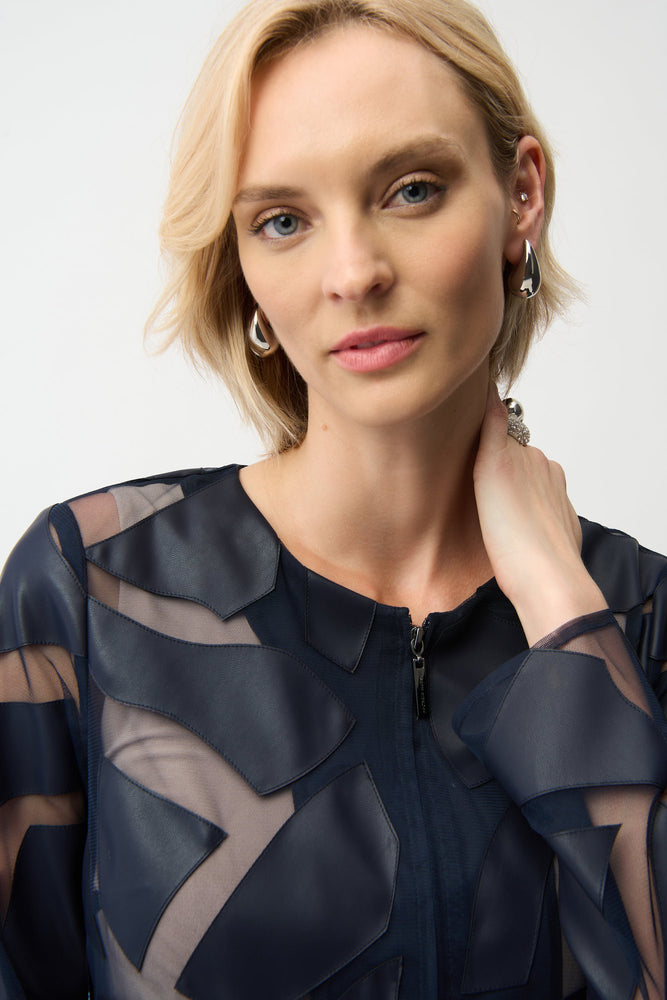 Joseph Ribkoff Spring 2026-261906-2431-Jacket-Midnight Blue - The Coach Pyramids