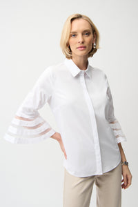 Joseph Ribkoff Spring 2006-261933-12-Blouse-White - The Coach Pyramids