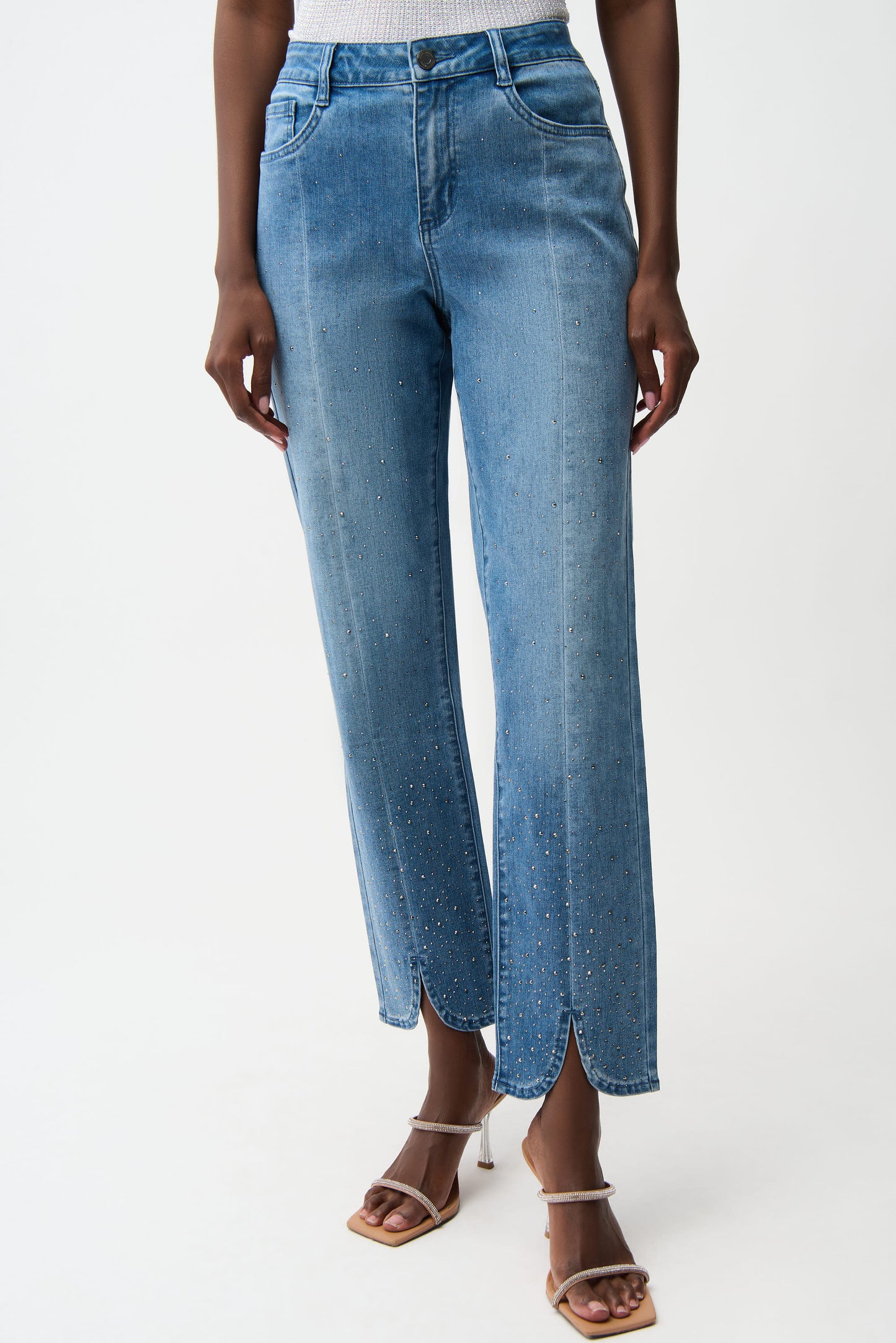 Joseph Ribkoff Spring 2026-261954-3699-Pant-Denim Medium Blue - The Coach Pyramids