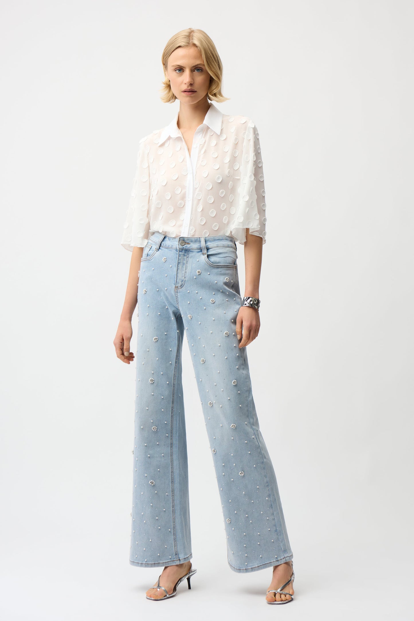 Joseph Ribkoff Spring 2026-261960-47-Pant-Light Blue Denim - The Coach Pyramids