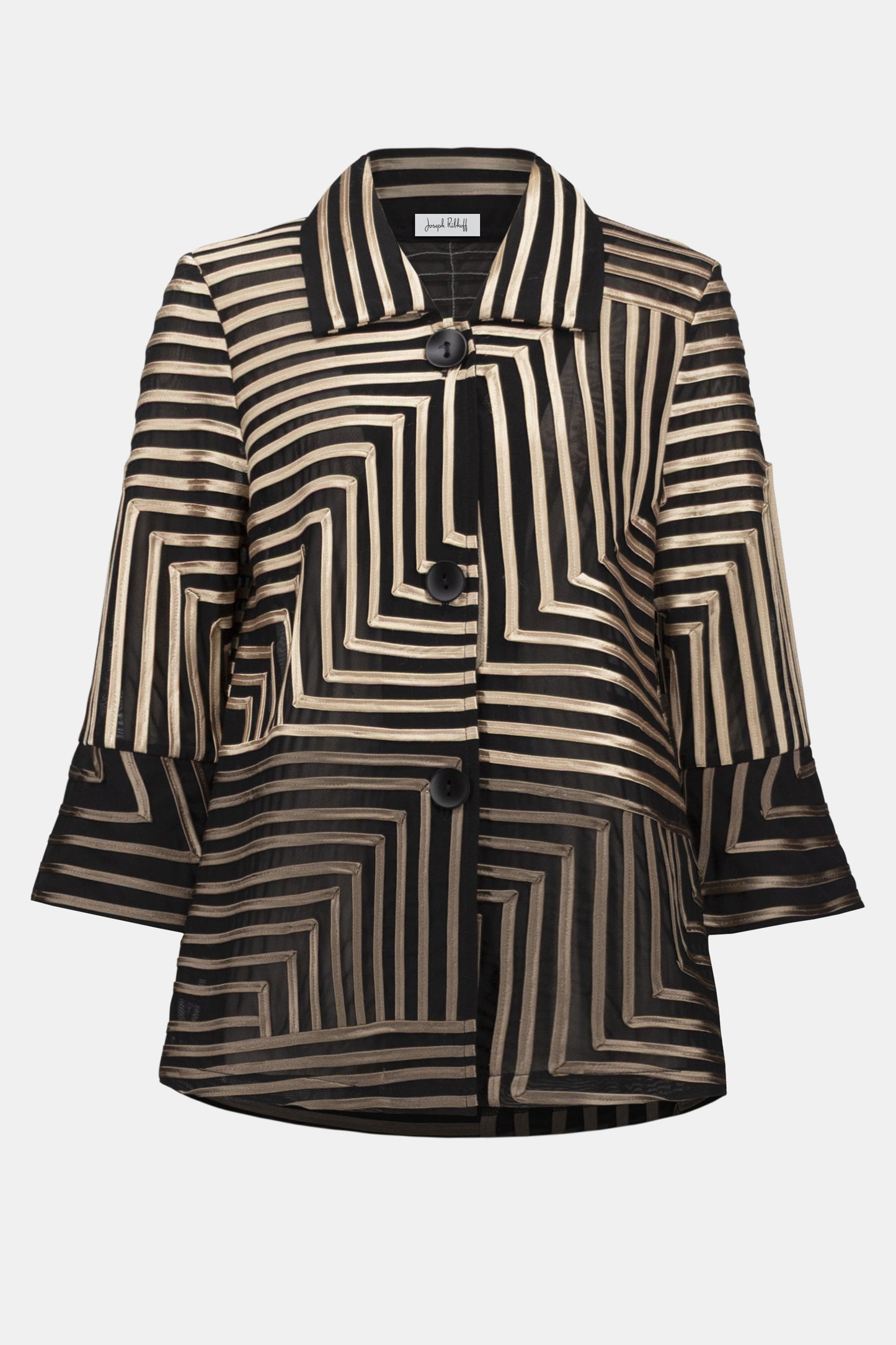 Joseph Ribkoff Spring 2026-261980-470-Jacket-Black Champagne - The Coach Pyramids