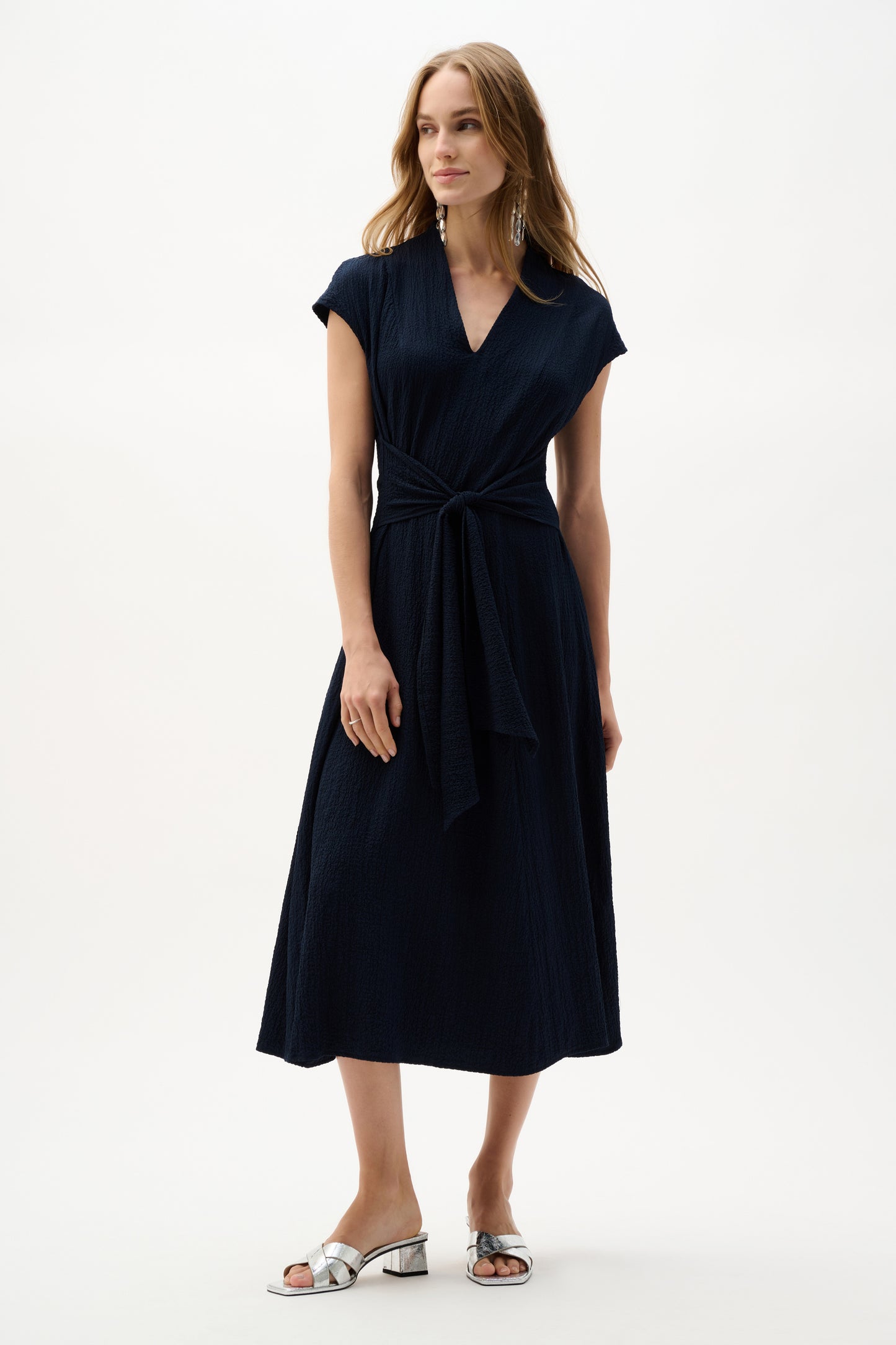 Joseph Ribkoff-262026-2166-Dress-Midnight Blue - The Coach Pyramids