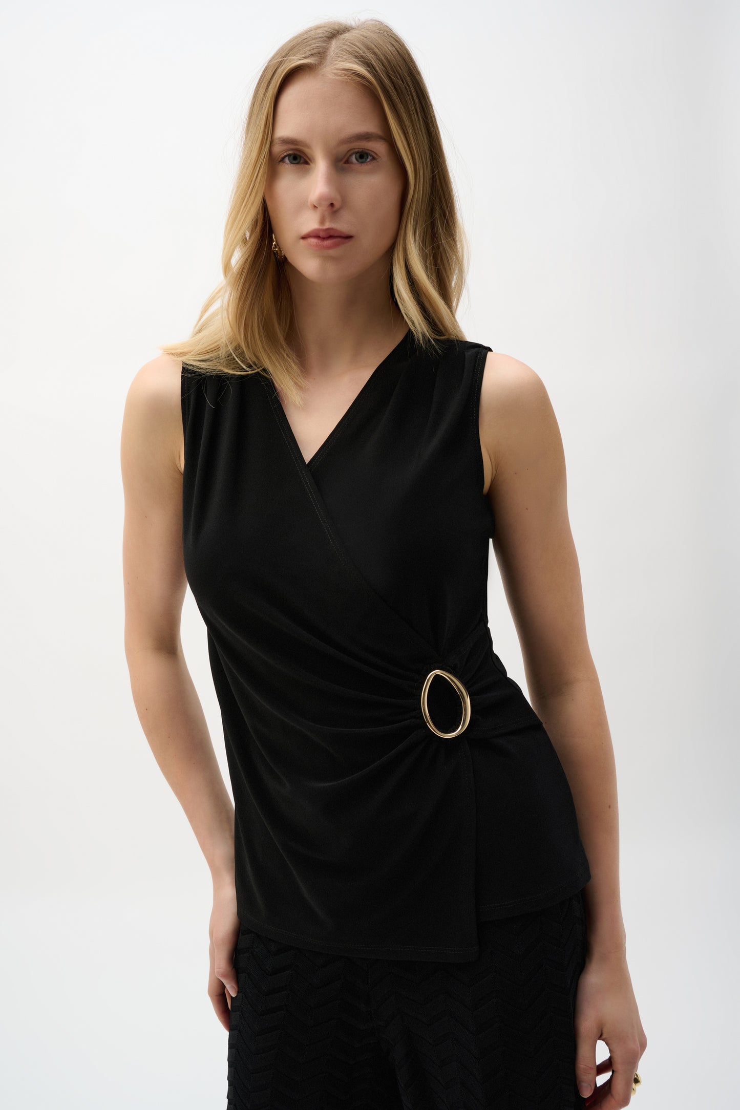 Joseph Ribkoff-262072-11-Top-Black - The Coach Pyramids