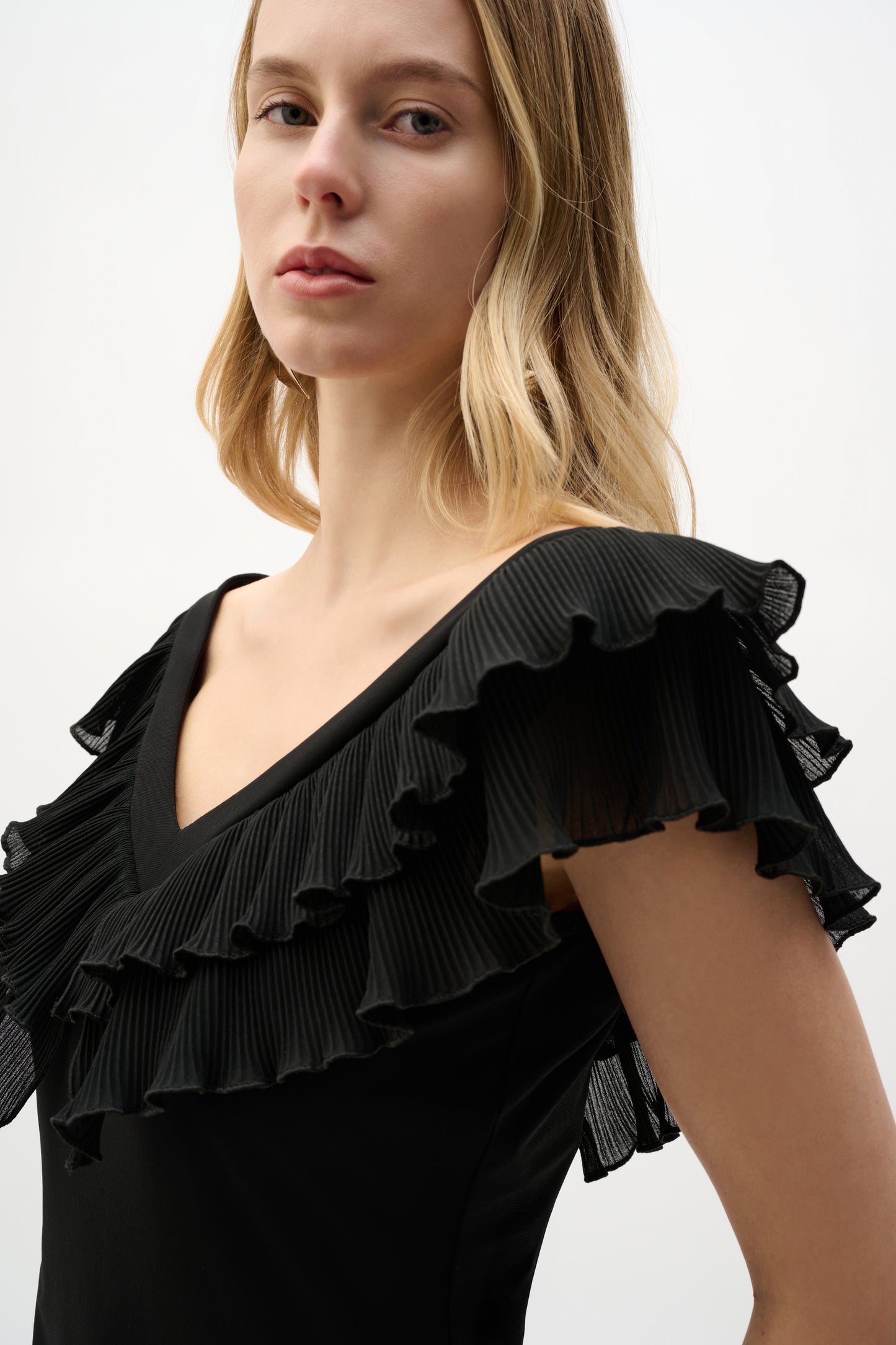 Joseph Ribkoff-262089-11-Top-Black - The Coach Pyramids
