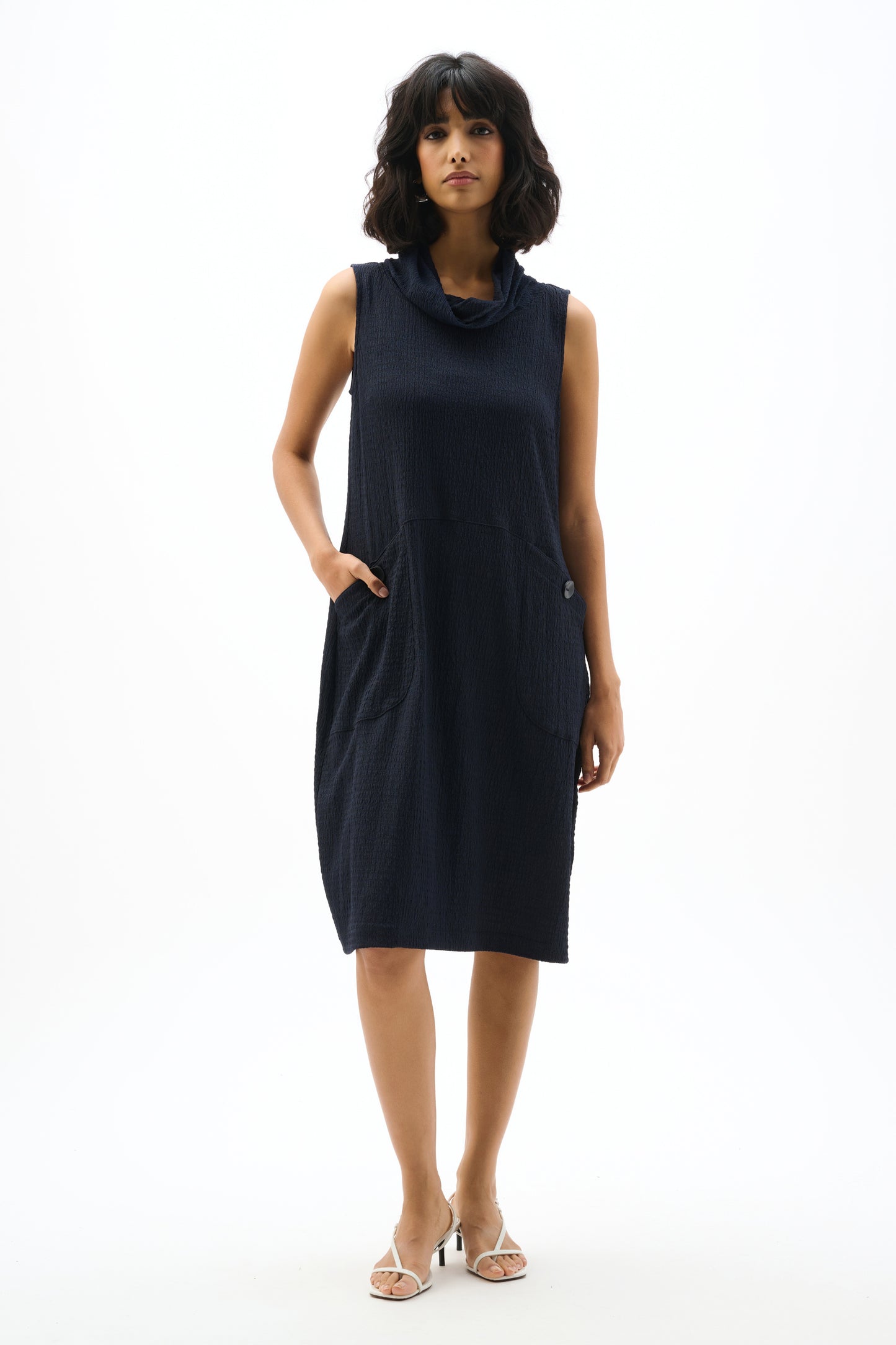 Joseph Ribkoff-262114-2166-Dress-Midnight Blue - The Coach Pyramids