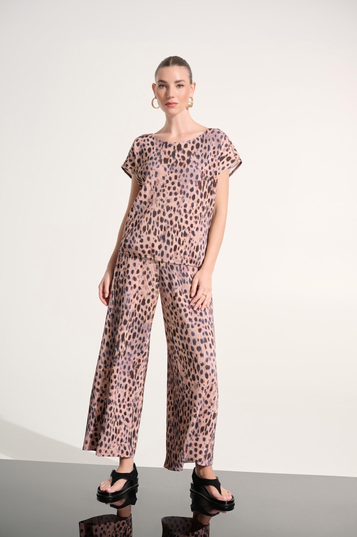 Joseph Ribkoff-262619-1109-Pant-Beige/Multi - The Coach Pyramids